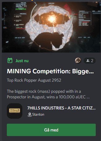 MINING Competition: Biggest Rock, Solo Pop